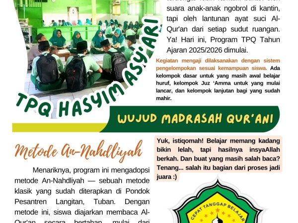 TPQ Hasyim Asy'ari: Wujud Nyata Madrasah Qur'ani
